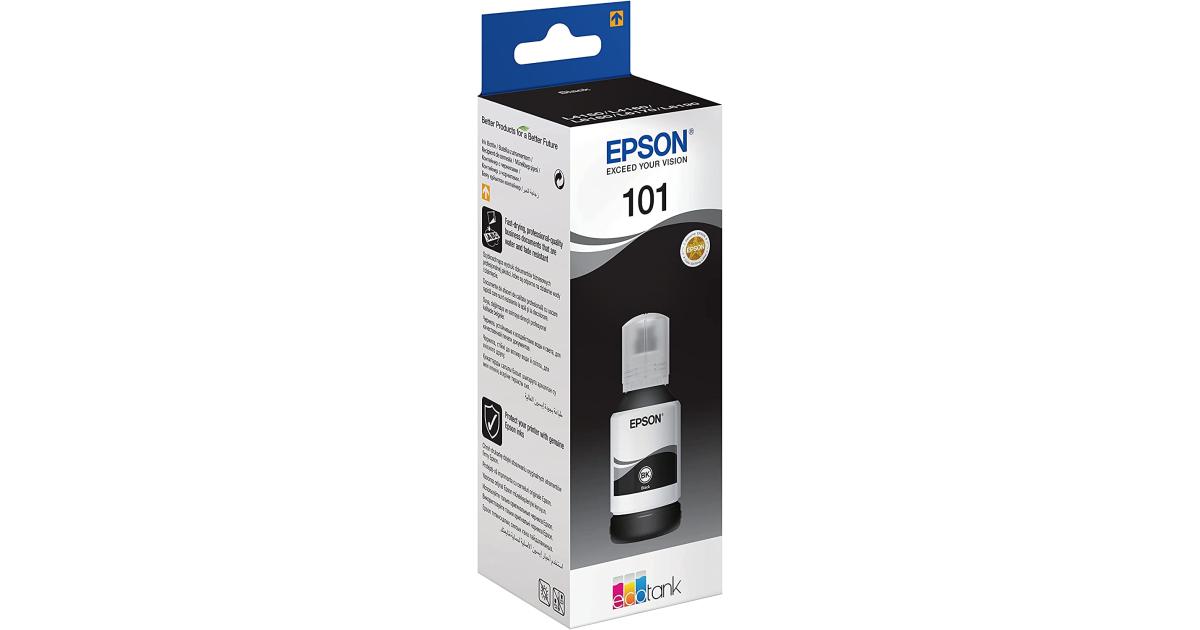 Genuine Epson 101 EcoTank Ink Bottle 70 ml - Black