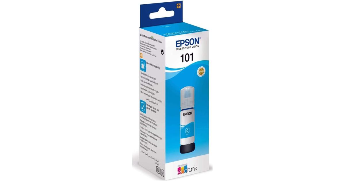 Genuine Epson 101 EcoTank Ink Bottle 70 ml - Cyan
