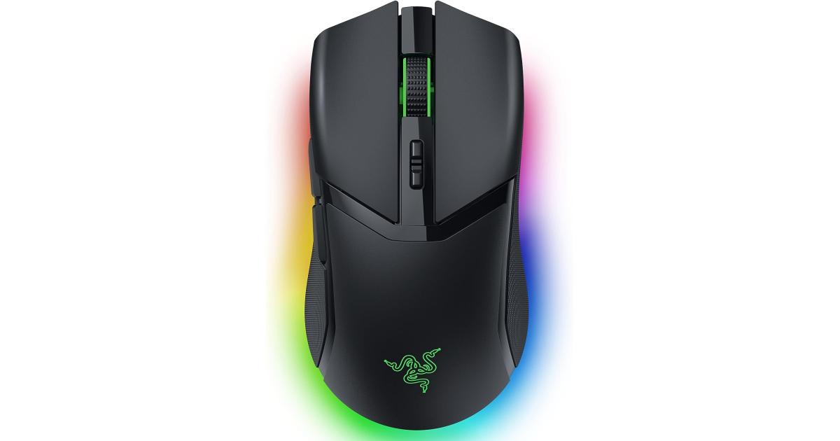 Razer Cobra Pro Wireless 10 Customizable Controls 30K Optical Sensor Gen-3 Switches 2.4GHz Bluetooth & USB Type C up to 170 Hr Battery - Black