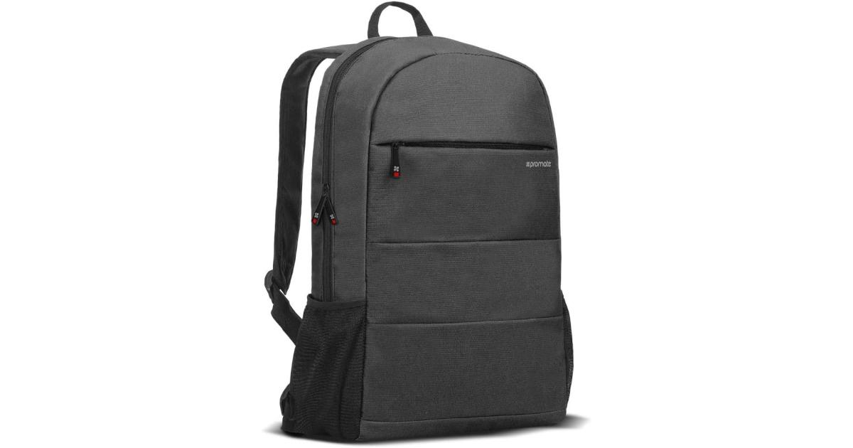 Promate Alpha-BP Travel Backpack Lightweight Water-Resistant Anti-Theft Secure Pockets & Adjustable Padded Strap up to 15.6"