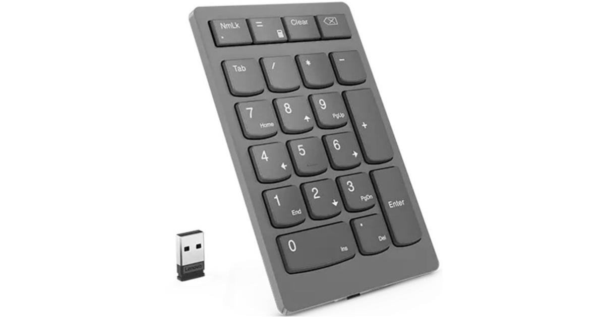 Lenovo Go Wireless Numeric Keypad RF 2.40 GHz Scissors Keyswitch - Storm Gray