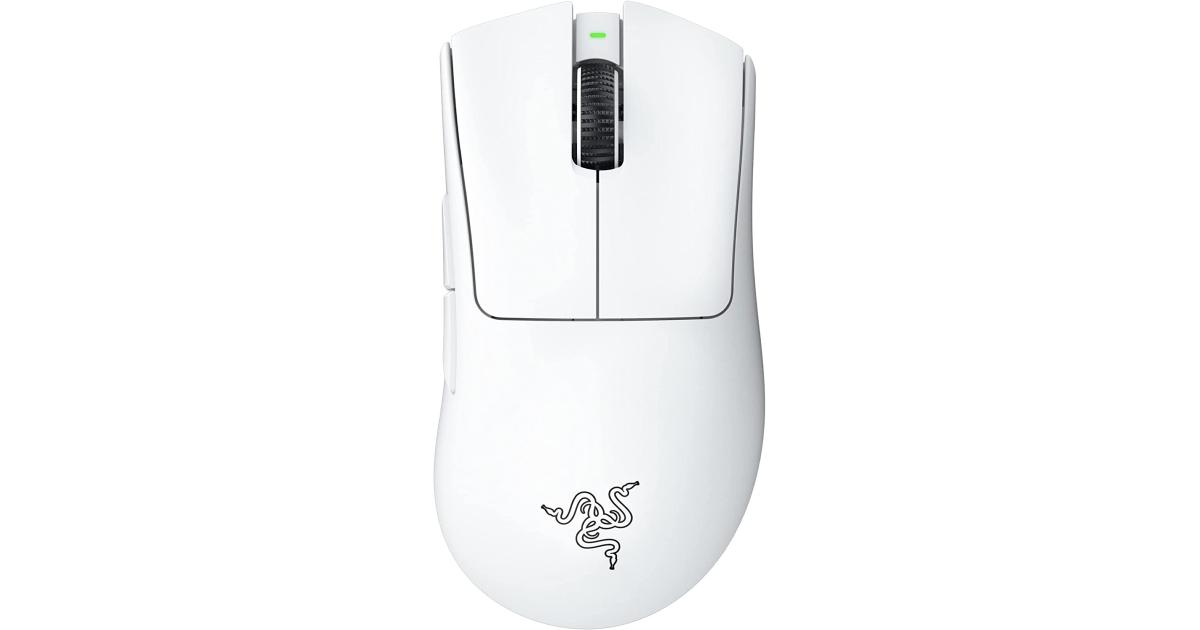 Razer DeathAdder V3 Pro HyperSpeed Wireless 63g Lightweight Focus Pro 30K Optical Sensor Switches Gen-3 - White Color