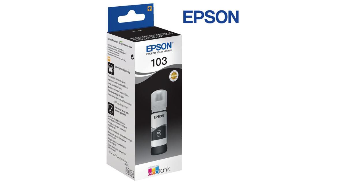 Genuine Epson 103 EcoTank Ink Bottle 65 ml - Black