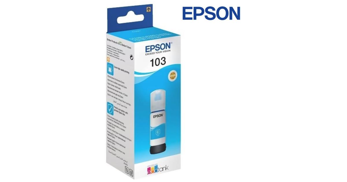 Genuine Epson 103 EcoTank Ink Bottle 65 ml - Cyan