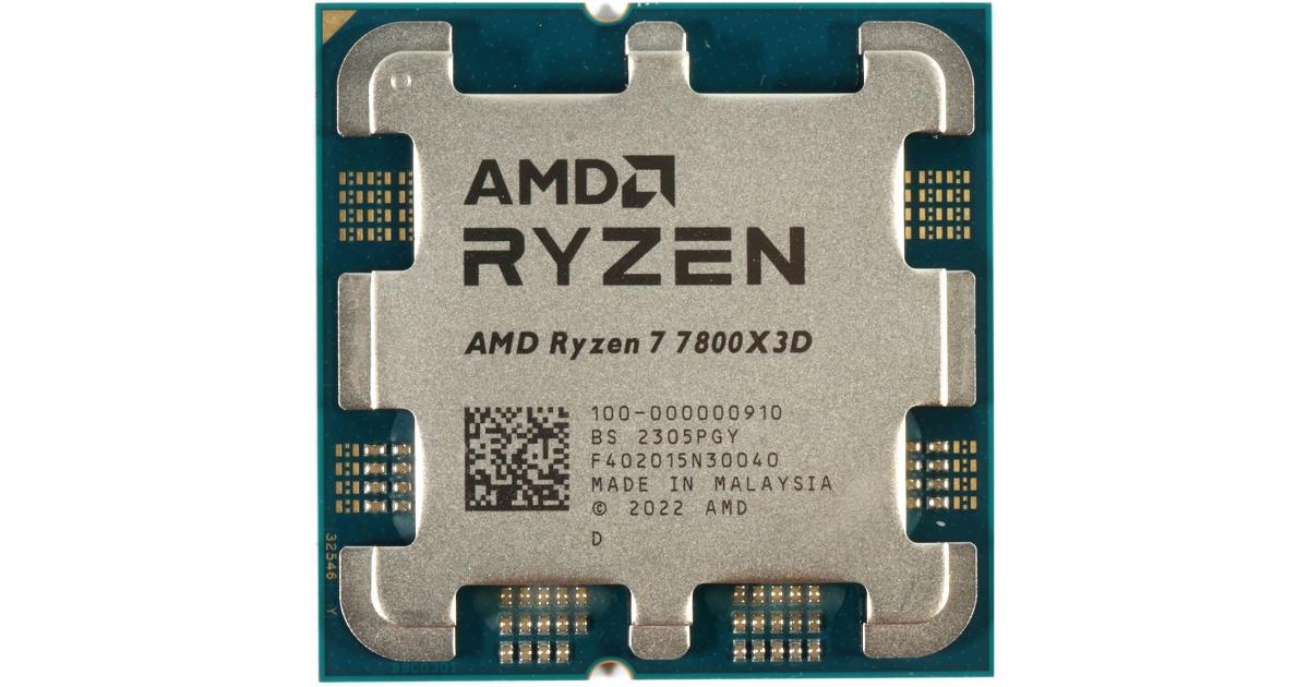 معالج كمبيوتر مكتبي AMD RYZEN 7 7800X3D 8-Core 4.2GHz (5.0 GHz Max Boost) 96MB Cache AM5 , Tray