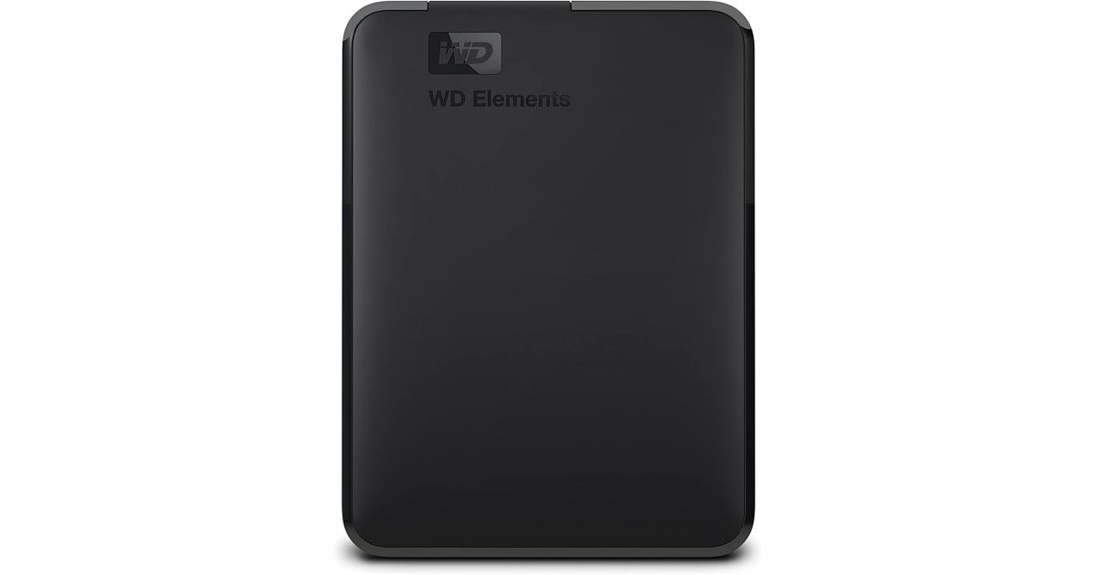 هارديسك WD 1TB Elements Portable USB 3.0 for PC & Mac Plug and Play Ready - Black