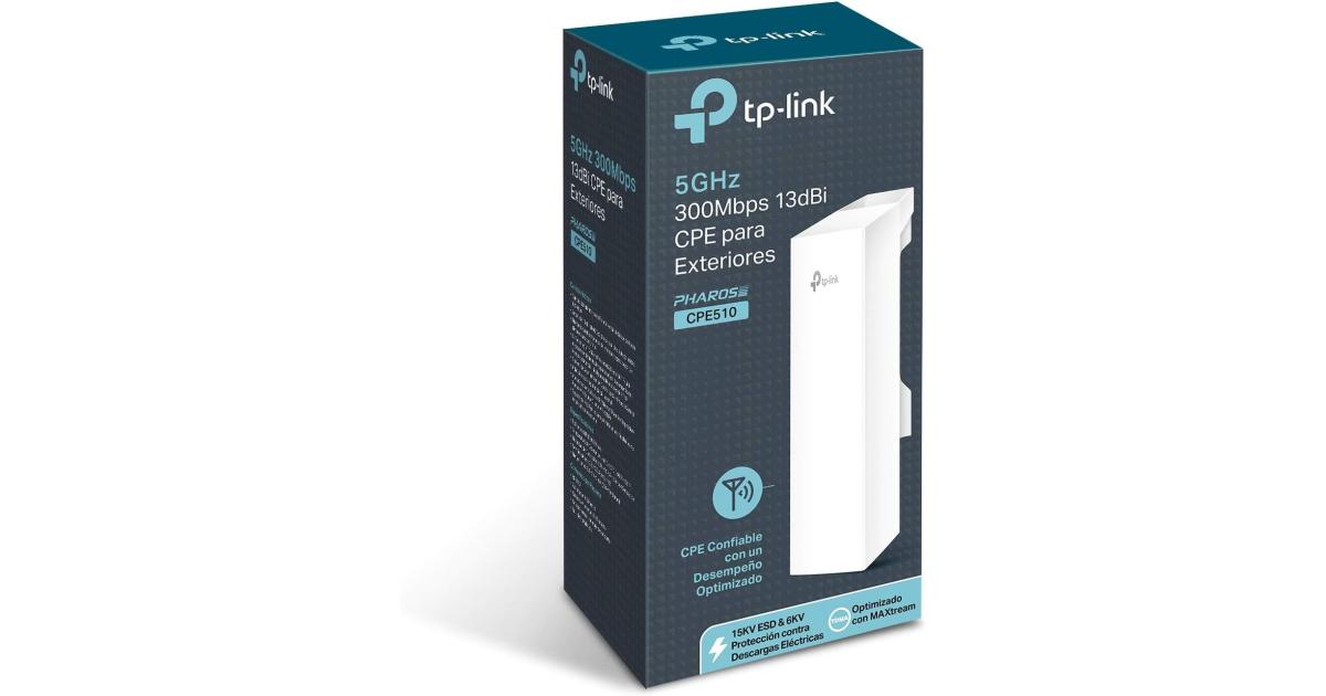 TP-Link CPE 510 5GHz N300 Long Range Outdoor Point to Point Wireless Bridge 13dBi 15km+ PoE - 1Pack