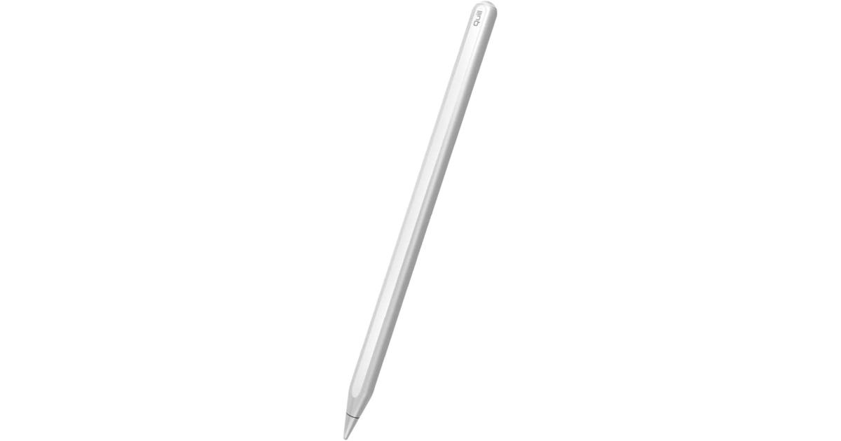 Promate Quill Stylus Pen For iPad w/ Palm Rejection Tilt Recognition Bluetooth v5.0 Battery Display Magnetic Charging & Detachable Nib