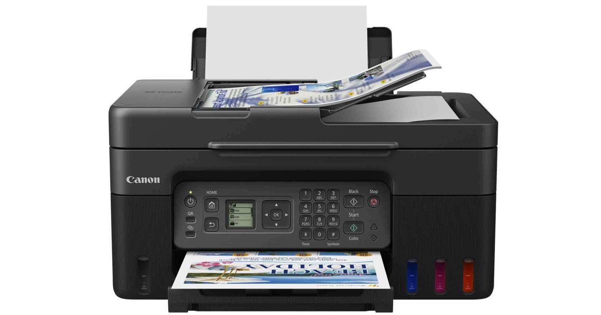 Canon PIXMA G4470 Ink Tank All-in-One Wireless Multi-function Machine (Copy/Print/Scan/Fax) w/ Automatic Document Feeder - Black