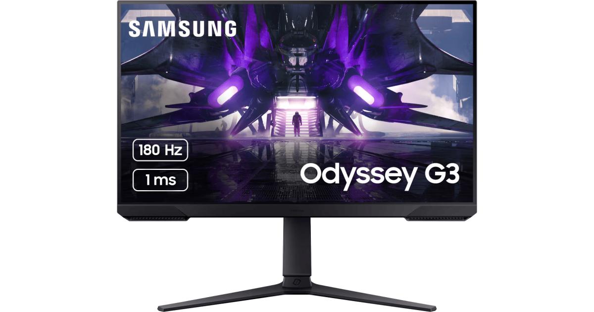 SAMSUNG Odyssey G3 (G30D) 27 بوصة Full HD 180 هرتز 1 مللي ثانية HDR10 حامل قابل للتعديل بدون حدود من 3 جوانب AMD FreeSync مع منفذ عرض وHDMI