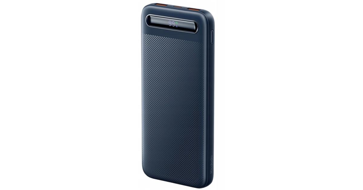 باور بنك (شاحن متنقل) Mcdodo MC-3882 with Digital Display 10000mAh USB-C, 2x USB-A, 22.5W - Blue