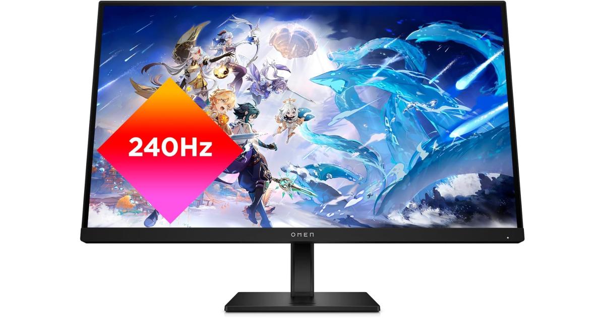 OMEN by HP 27s Fast IPS Full HD 240Hz 1ms HDR 400nits AMD FreeSync™ Premium Fully Adjustable Stand w/ 2x HDMI 2.0 & DisplayPort & Speakers