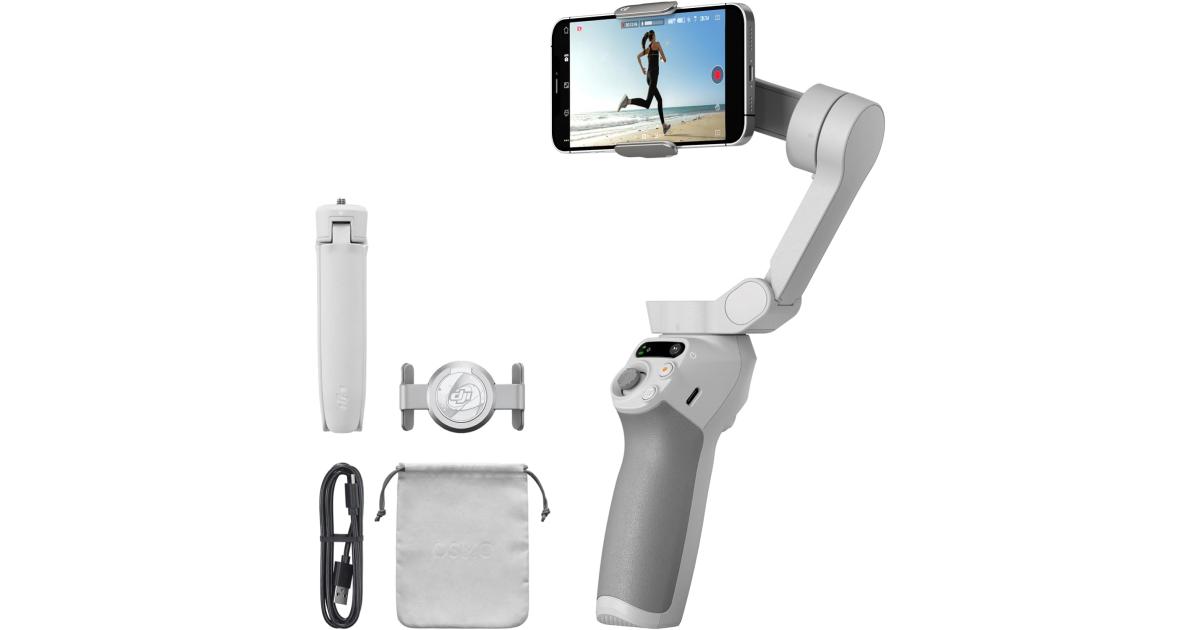 DJI Osmo Mobile SE, 3-Axis Phone Gimbal, Portable and Foldable, Gimbal Stabilizer for iPhone, Android, Shot Guides, Active Track 6.0, Vlogging Stabilizer for YouTube, TikTok, Travel