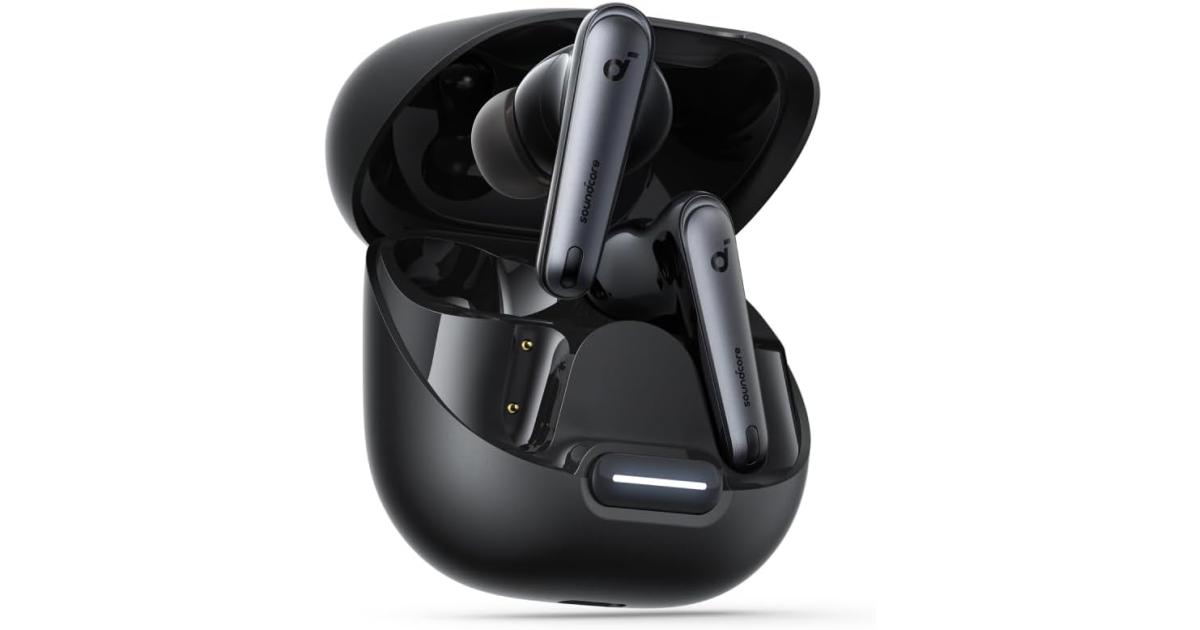 Anker soundcore Liberty 4 NC Wireless Earbuds, 98.5% Noise Reduction, Adaptive Noise Cancelling to Ears and Environment, Hi-Res Sound, 50H Battery, Wireless Charging, Bluetooth 5.3 - Black