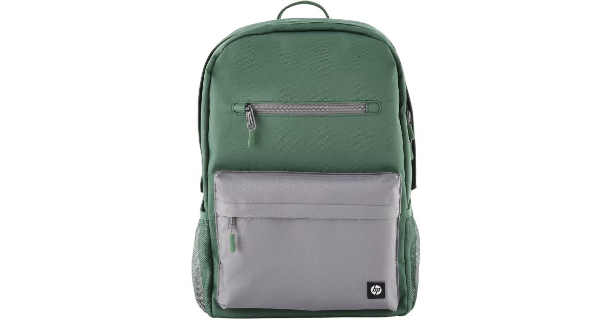 لابتوب HP Campus Backpack For 15.6" 17L Puncture-proof Zippers Padded Pocket Water Resistant - Green