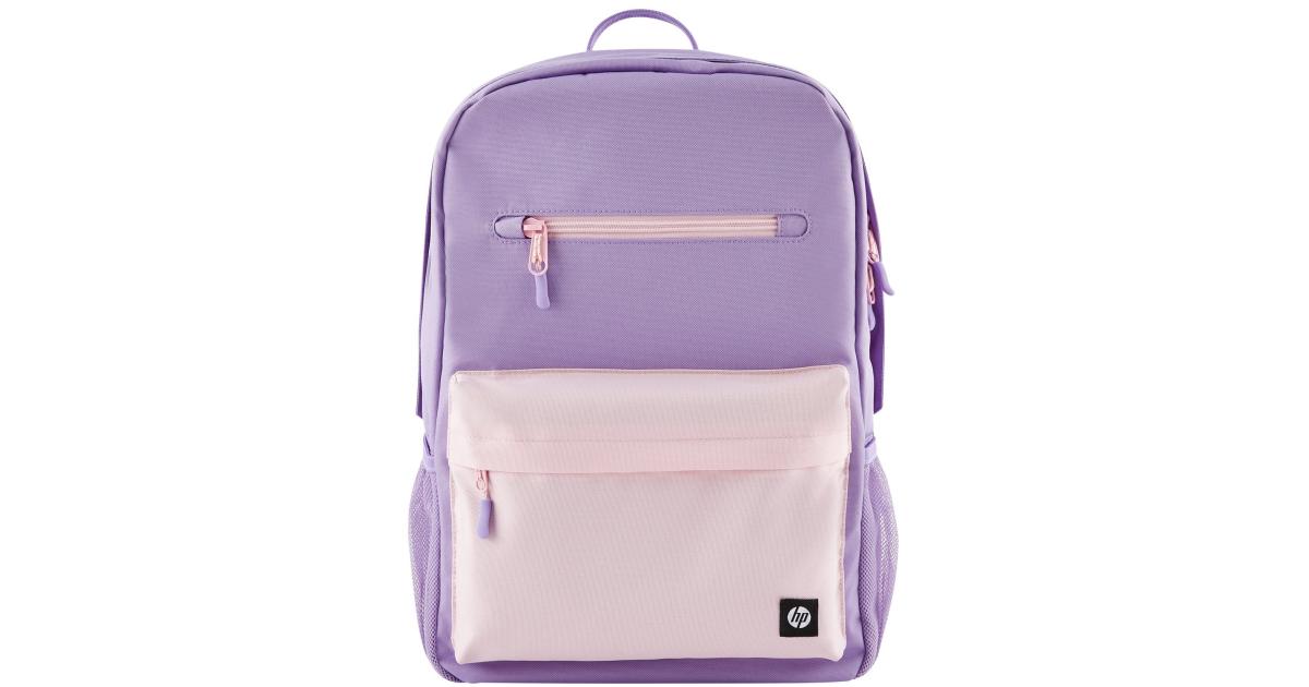 لابتوب HP Campus Backpack For 15.6" 17L Puncture-proof Zippers Padded Pocket Water Resistant - Lavender