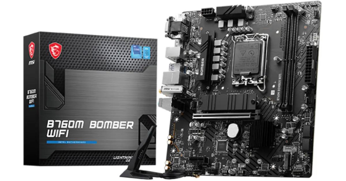 لوحة أم (Motherboard) MSI B760M BOMBER WIFI DDR5 Intel 14th/13th Gen PCIe 4.0 DDR5 2xM.2 Gen4 x4 PCIe 4.0 Mainboard