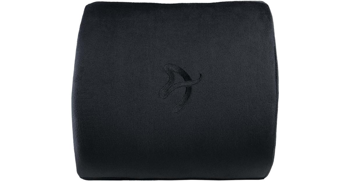 Arozzi Lumbar Support Pillow High-quality Material & Memory Foam Universal & Portable - Black Velour