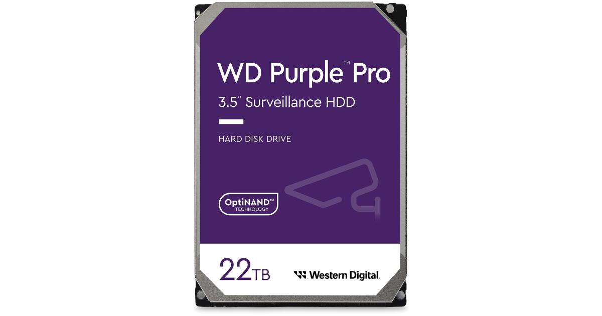 هارديسك Western Digital 22TB WD Purple Pro Surveillance SATA 6 Gb/s 7200 RPM 512 MB Cache