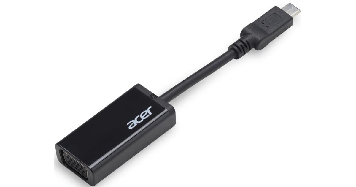 ACER USB Type-C to VGA Plug and Play Converter Cable Adaptor - Black