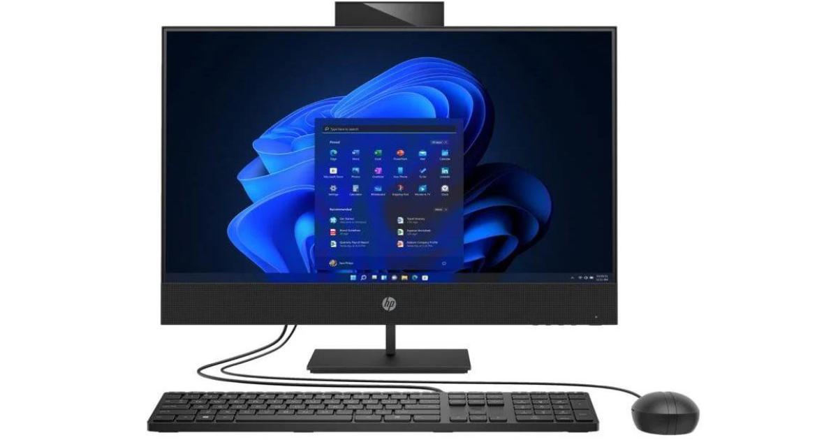 HP ProOne 440 G9 Professional All-in-One PC (2023) NEW 14Gen Intel Core i7 20-Cores w/ 24" IPS NONE Touch Display Display & Protected by HP Wolf Security - Black