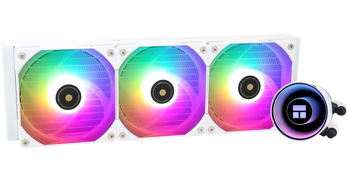 Thermalright Frozen Notte 360 ARGB Water Cooler 3x PWM Fans S-FDB V2 Bearings For AMD/Intel - White