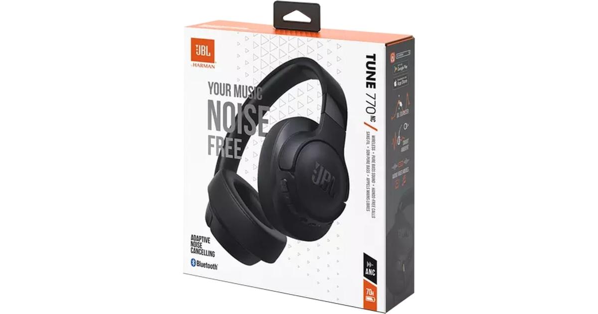 JBL TUNE 770NC Adaptive Noise Cancelling Over-Ear Bluetooth 5.3 Up to 70H battery Speed Charge Lightweight Comfortable & Foldable design - Black