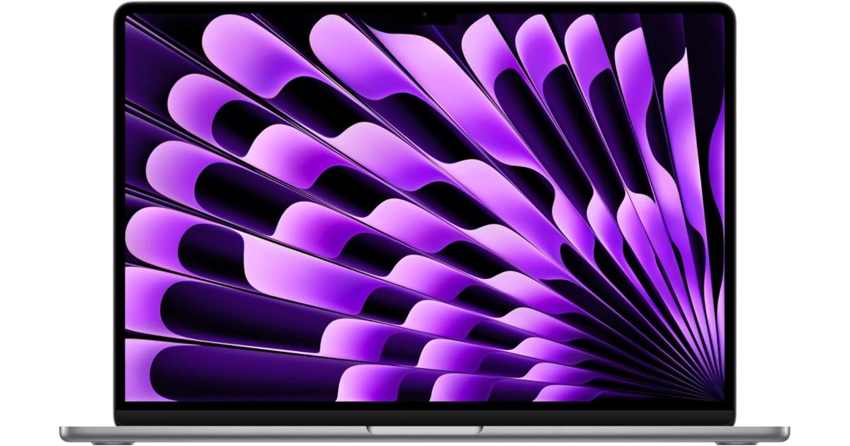 لابتوب آبل MacBook Air Apple 15 (2024) NEW Apple M3 (512GB/16GB) 8‑Core CPU & 10‑Core GPU Retina True Tone - Space Grey