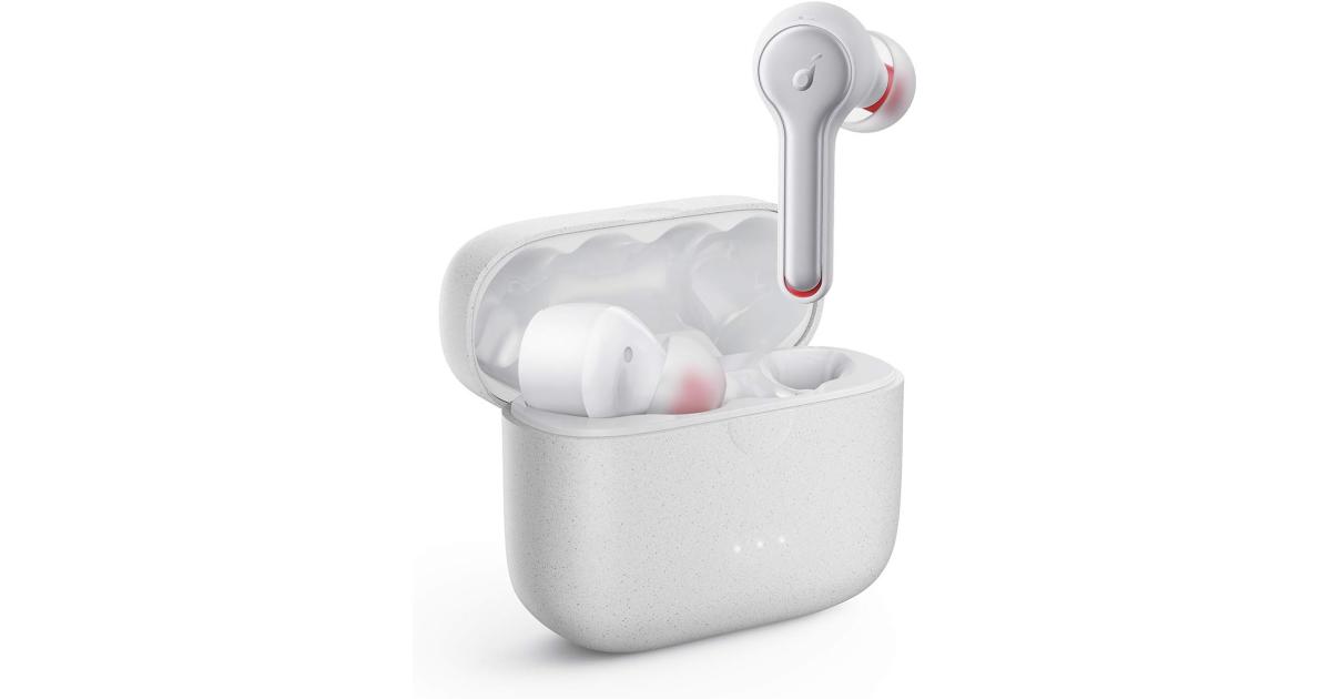 Anker SoundCore Liberty Air 2 True Wireless Earbuds with Diamond-Coated Driver, 28H Playtime, 4 Microphones, Bluetooth 5.0 - White