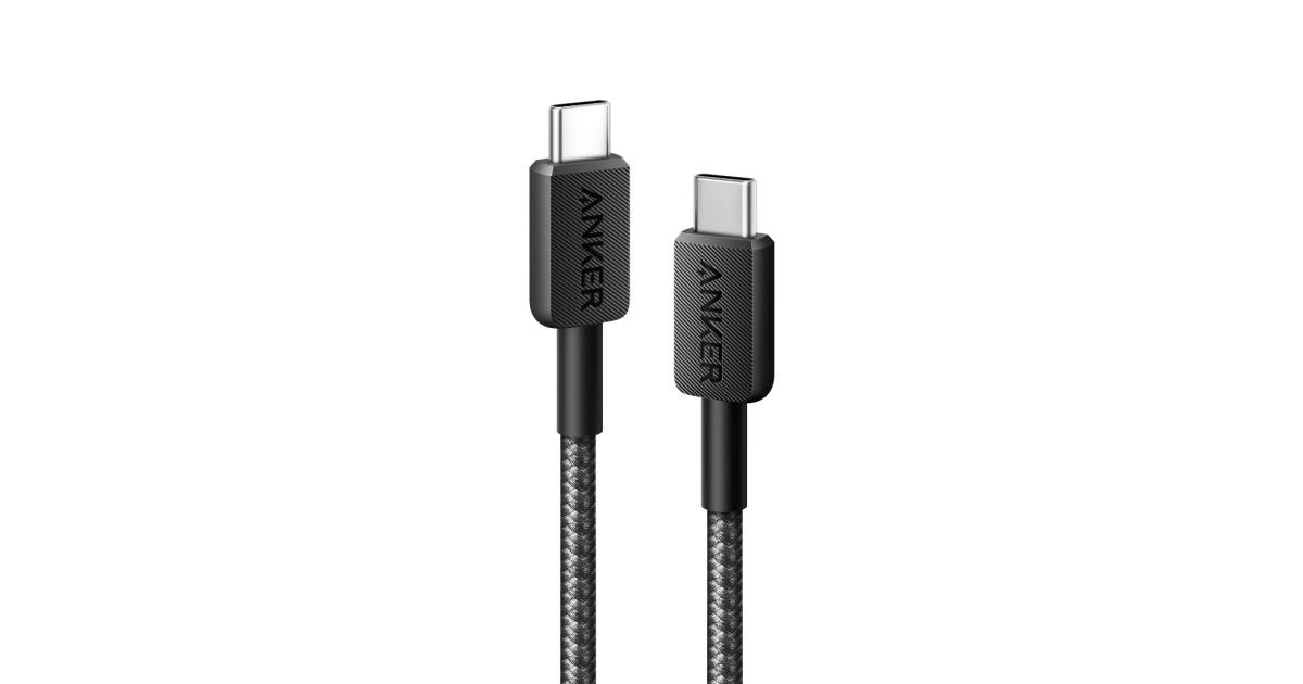 Anker 322 USB-C to USB-C Cable Fast Charging & Data Transfer 0.9m 60W - Back
