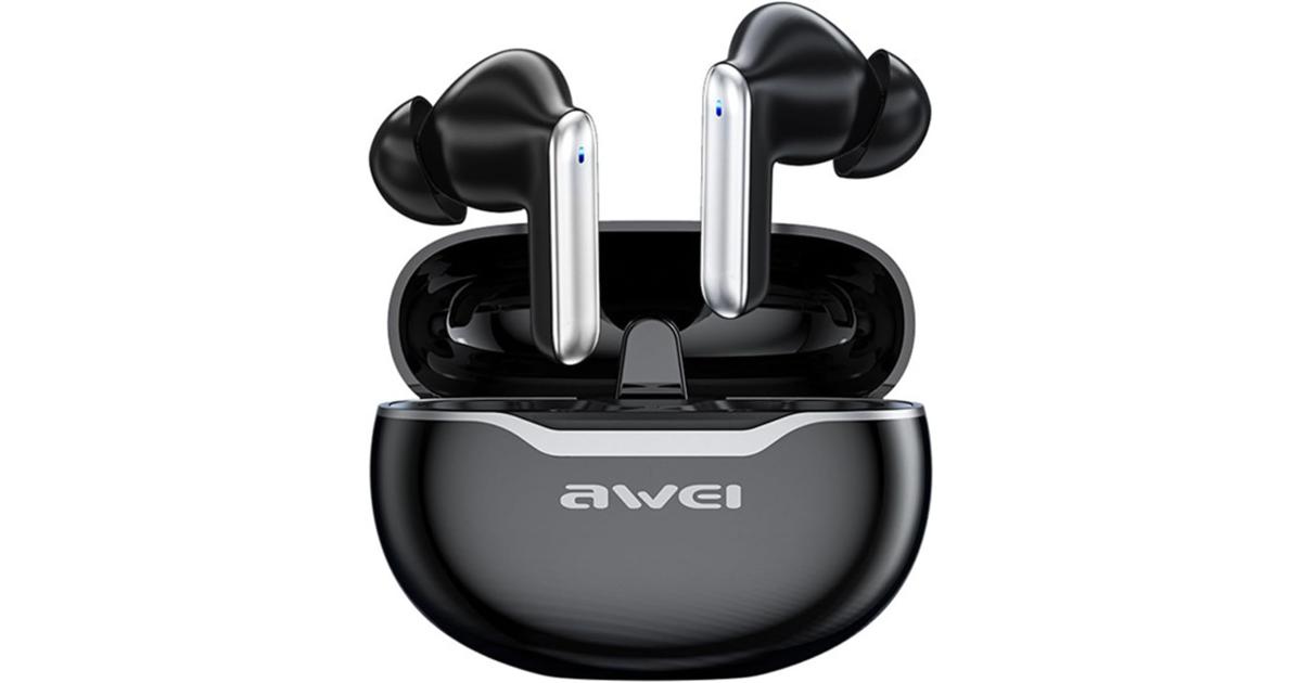 سماعة رأس Awei T50 ENC Wireless Headphones 4 Mic Bluetooth TWS HIFI Headphone Touch Control Low Latency Mode ENC Call Earbuds