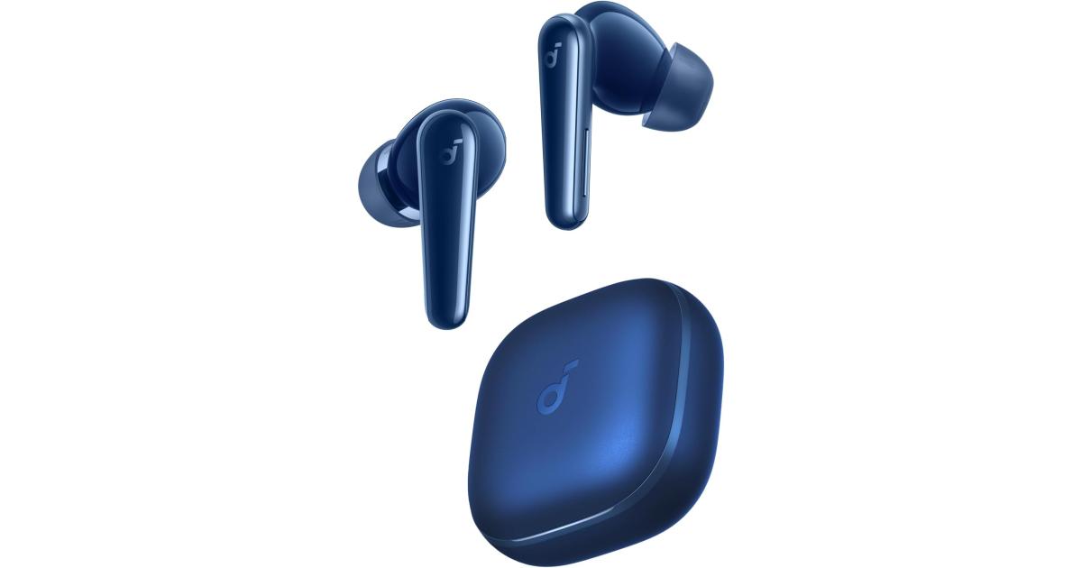 Anker soundcore Liberty 5, Noise-Cancelling Wireless Earbuds, 2x Stronger Voice Reduction, Real-Time Adaptive Noise Cancellation, Fast Charging, Dolby Audio, 6-Mic AI Clear Calls, Long Battery Life - Blue