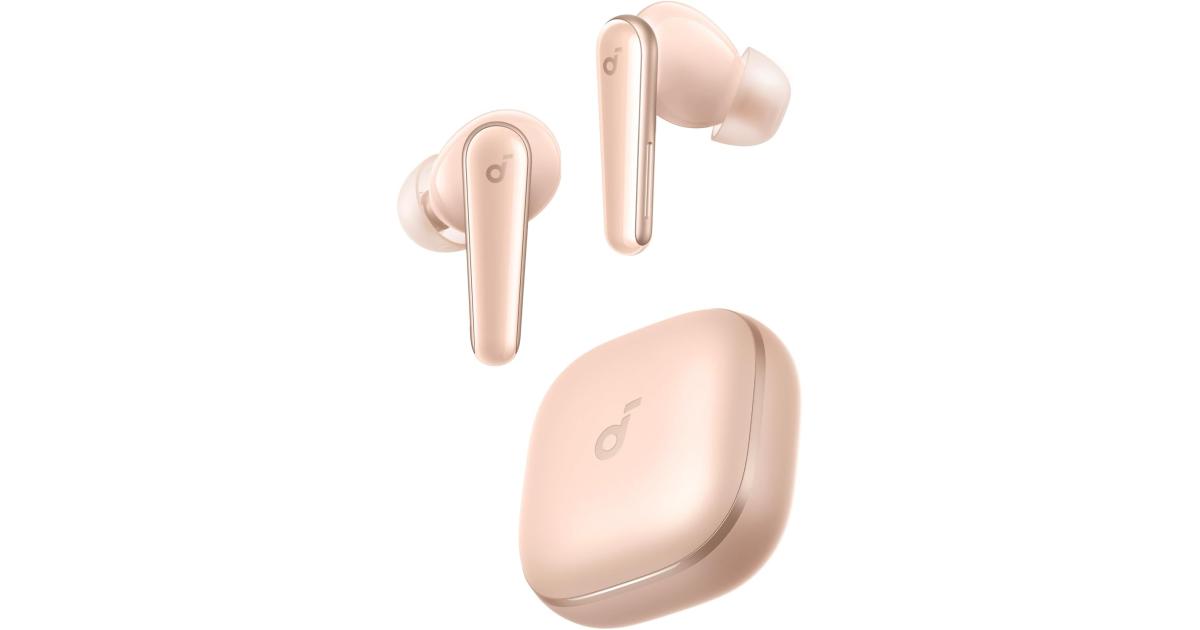 Anker soundcore Liberty 5, Noise-Cancelling Wireless Earbuds, 2x Stronger Voice Reduction, Real-Time Adaptive Noise Cancellation, Fast Charging, Dolby Audio, 6-Mic AI Clear Calls, Long Battery Life - Pink