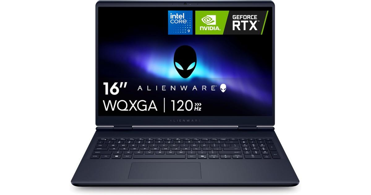 Dell Alienware 16 Aurora (2025) Intel Core 9 270H Series 2 14-Cores w/ Nvidia RTX 5060 8GB DDR7 & 16" 2.5K IPS 120Hz Display , Interstellar Indigo