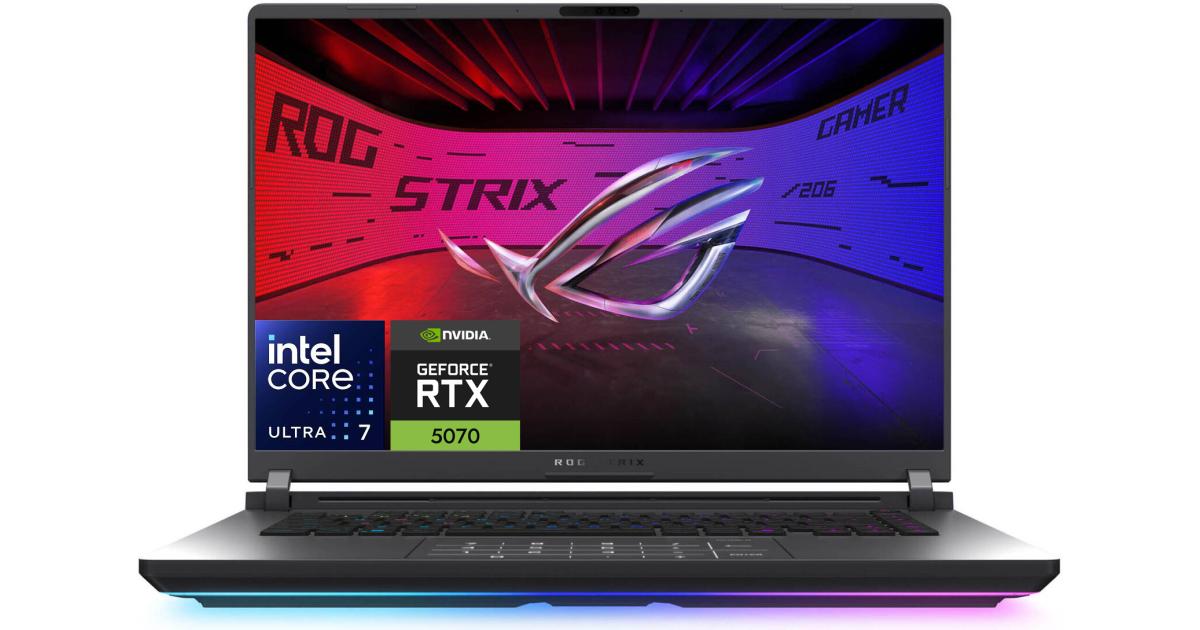ASUS ROG Strix G16 (2025) G615LP NEW Intel Core Ultra 7 Gen II 255HX 20-Cores w/ NVIDIA RTX™ 5070 8GB DDR7 & 2.5K IPS 240Hz Display , Volt Green