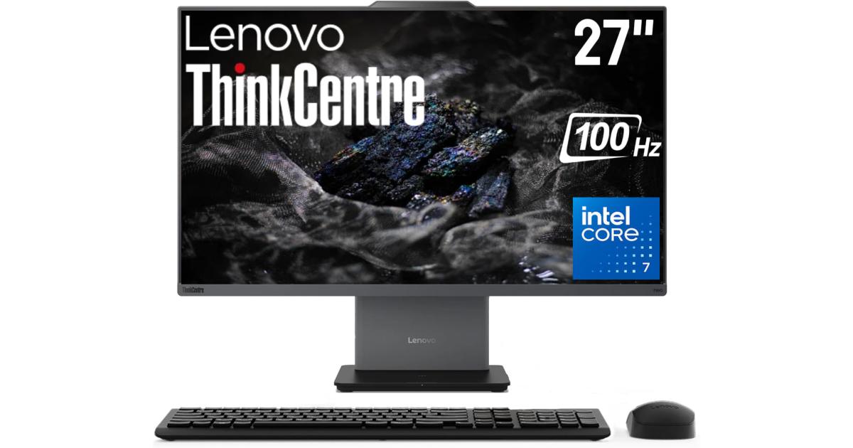 معالج Lenovo NEW ThinkCentre NEO 50a Gen 5 (2025) 27" All-in-One PC Intel® Core 7 240H 10-Cores w/ High-Performance NONE Touch Screen - Luna Grey