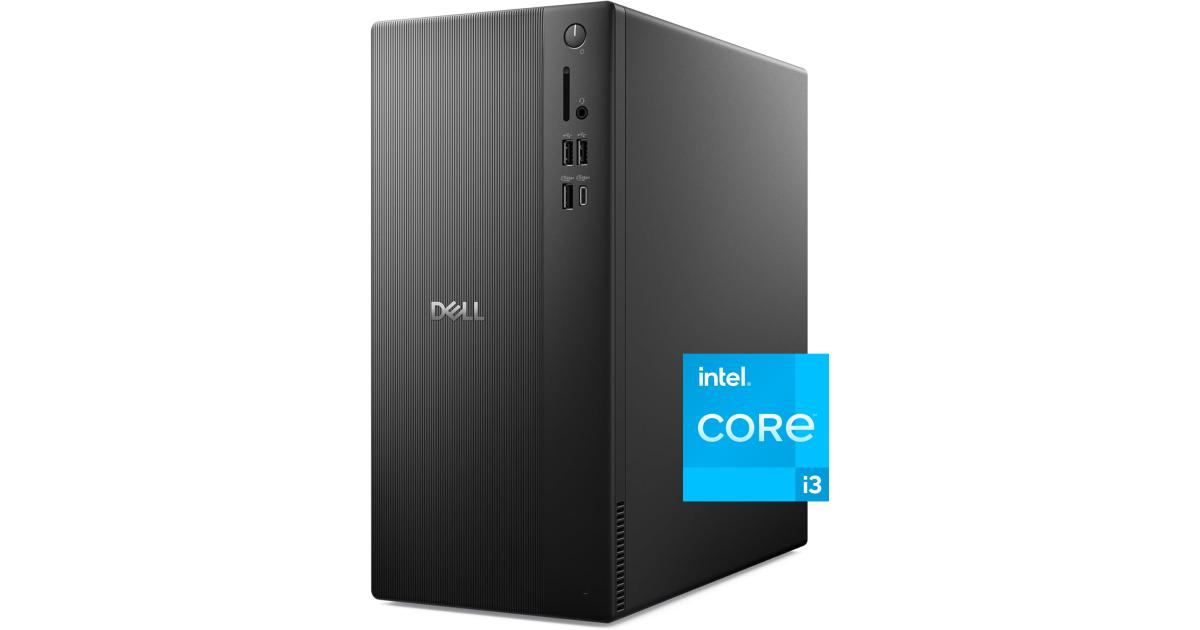Dell NEW ECT1250 (2025) Tower Desktop 14GEN Intel Core i3 4-Cores w/ Wireless & Bluetooth - Black