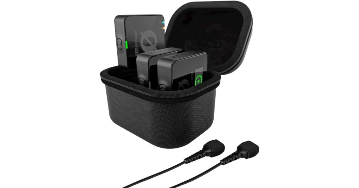 RODE Wireless PRO Compact Wireless Microphone System with Timecode, 32-bit Float On-board Recording, 2 Lavalier Microphones and Smart Charge Case for Filmmaking and Content Creation