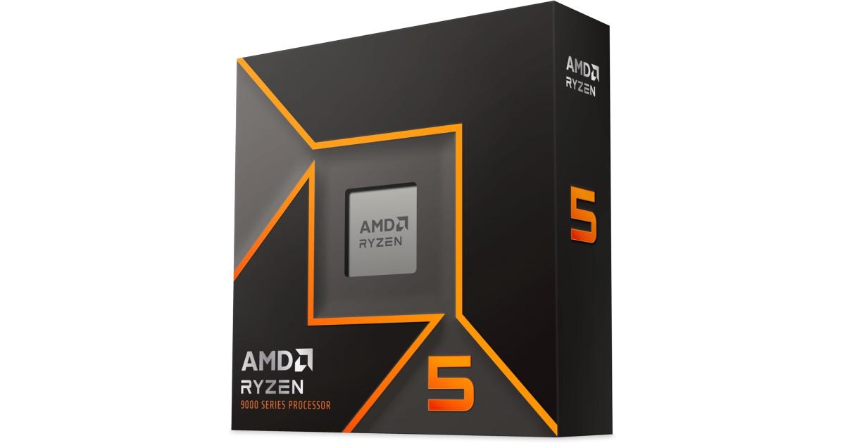 معالج كمبيوتر مكتبي AMD RYZEN 5 9600X 6-Core 3.9GHz (5.4 GHz Max Boost) 38MB Cache AM5 , Box