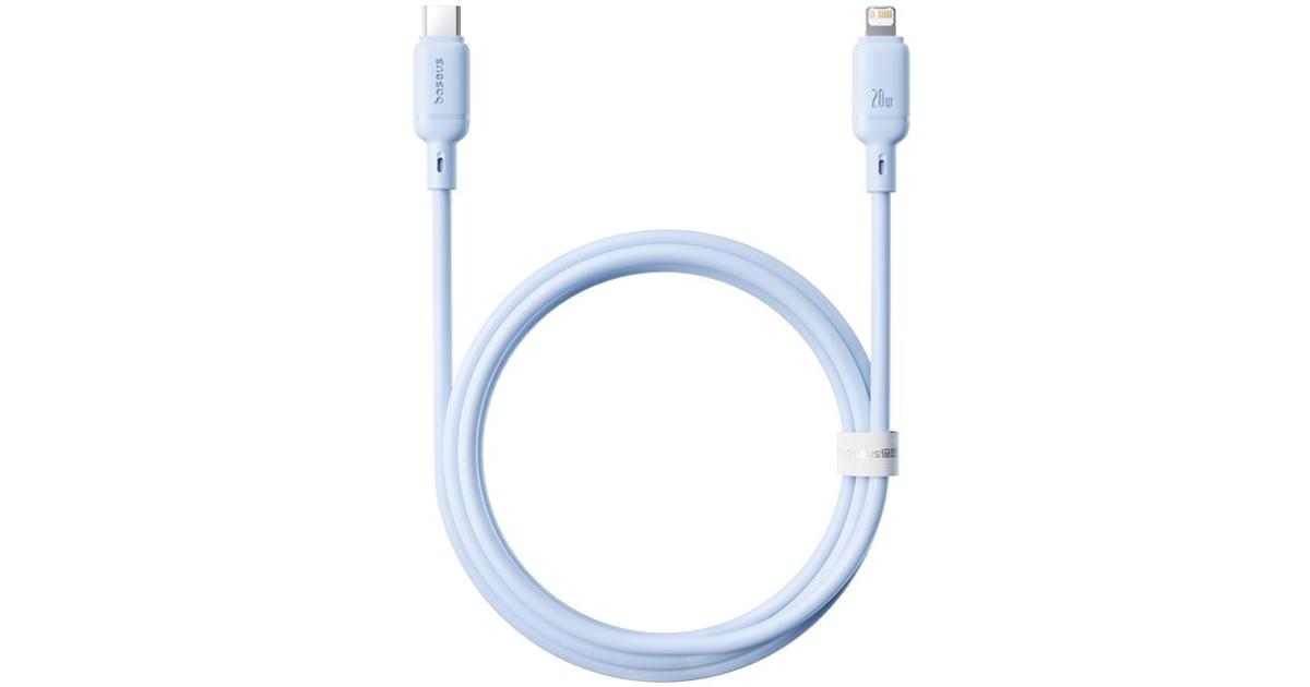 كابل شحن Baseus Silky Series Fast Type-C to Lightning 20W - Blue