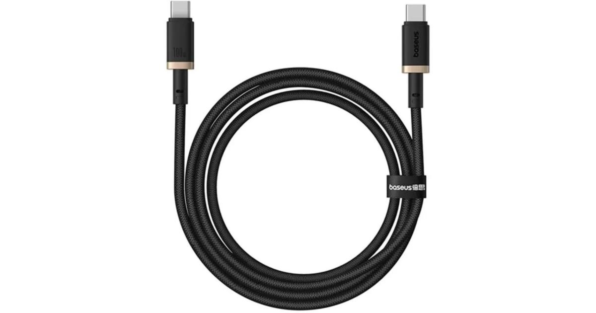 كابل شحن Baseus Dura Series Fast Type-C to Type-C 100W 1M - Black