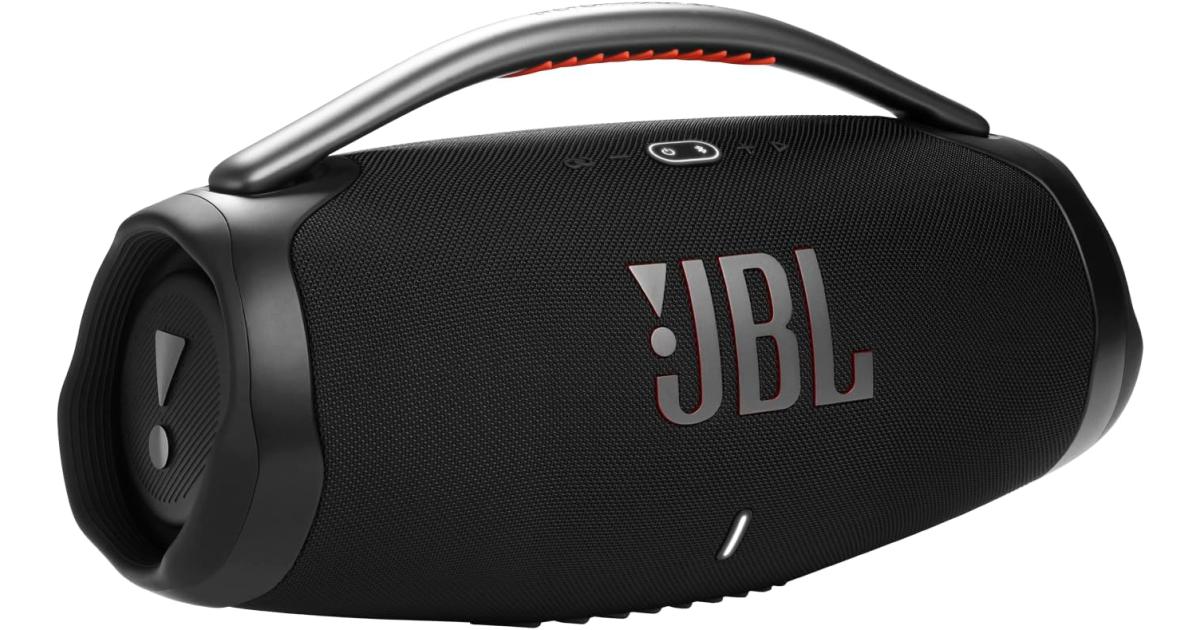 JBL Boombox 3 Portable Bluetooth Speaker with Massive Sound, Deepest Bass, IPX7 Waterproof, 24H Playtime, PartyBoost - Black