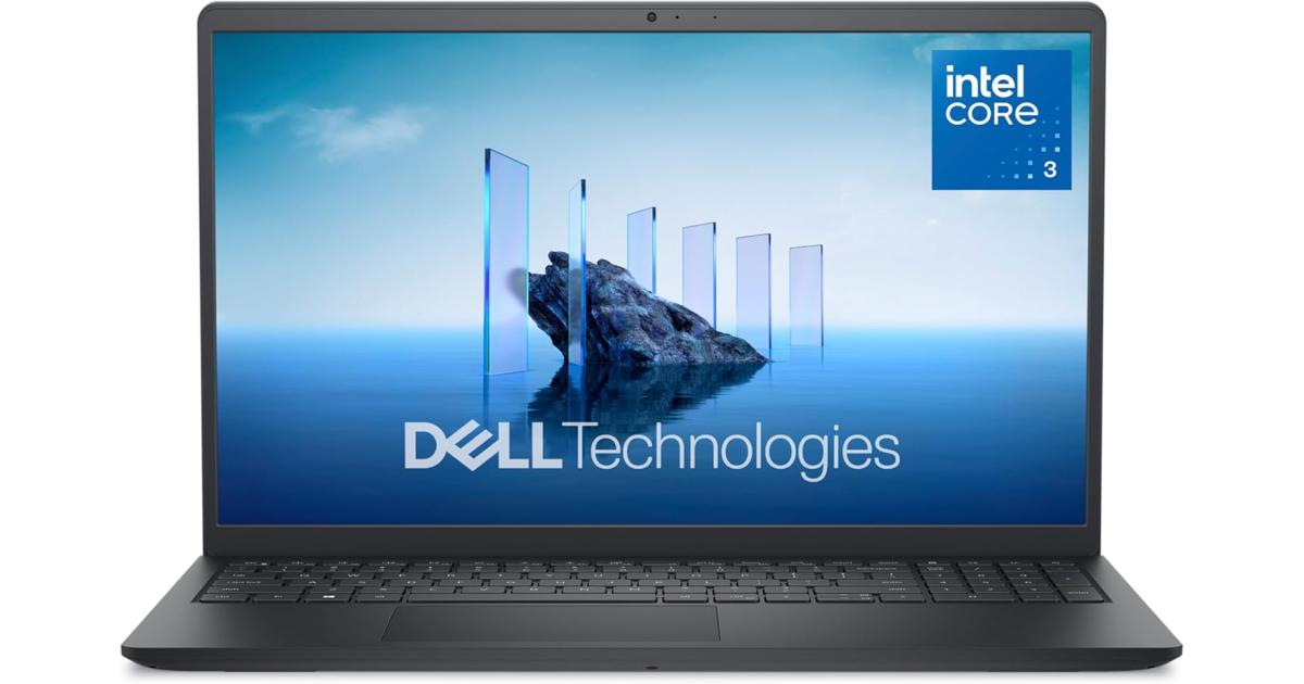 لابتوب Dell 15 DC15250 (2025) NEW Intel Core 3 6-Core Higher Speed & More Powerful Integrated Graphics w/120Hz Display - Carbon Black