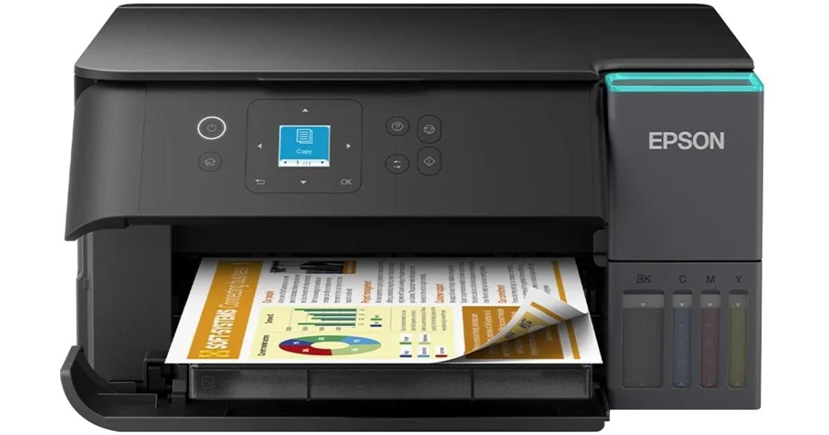 طابعة Epson EcoTank L4360 Wi-Fi Duplex AIO Ink Tank , Borderles Printing Up to A4 Size, Auto Duplex, 4800x1200 dpi Resolution, 15.0ipm/6.5ipm Print Speed, Spill-Free Ink Refilling, Black