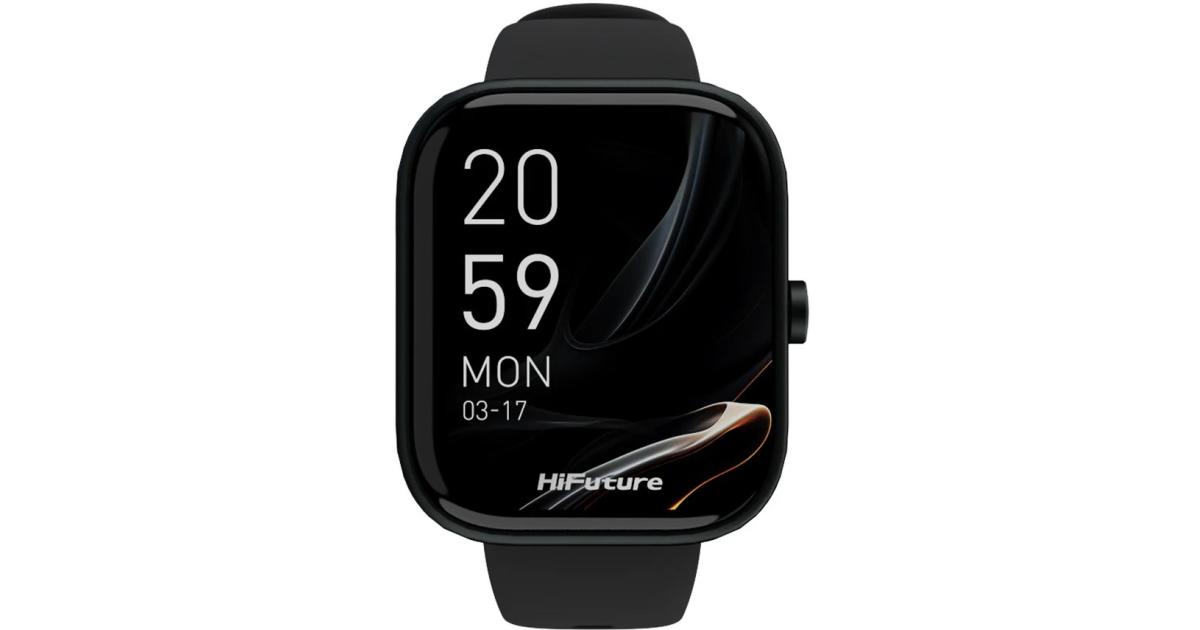 معالج HiFuture LUME Smartwatch 1.85" IPS Display, Dual-Core , 100+ Sports Modes, Built-in Wireless Calling, 24/7 Health Monitoring (Heart Rate, SpO2, Sleep), Ultra-Light Weight Sleek Design, Black