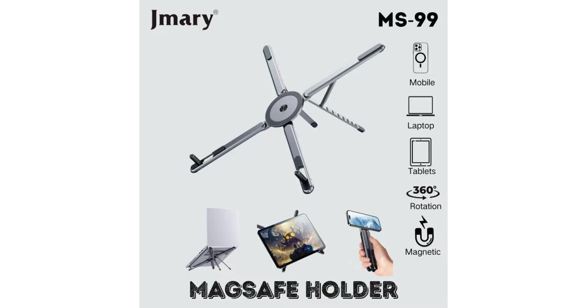 لابتوب Jmary 3 in 1 Aluminum Magnetic , Tablets, Mobile Stand Adjustable - Space Gray