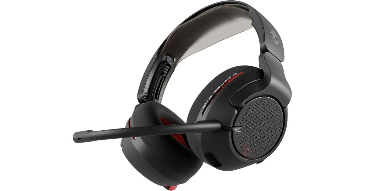 سماعة ألعاب (رأس) Skullcandy Crusher PLYR 720 Wireless , Ultimate Immersion and Comfort, THX Spatial Audio and Multi-Sensory Bass, Removable Mic, PC, PlayStation, Nintendo, Multi-Platform - Digi-Black