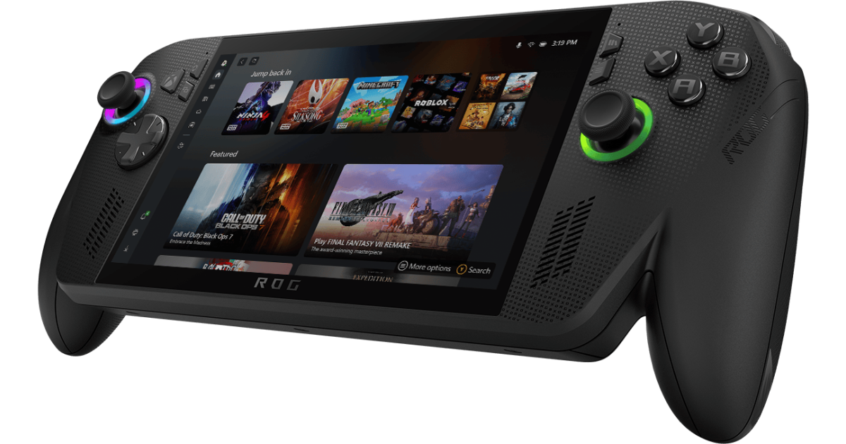 معالج ASUS ROG XBOX Ally X (2025) RC73XA Gaming Handheld AMD Ryzen AI Z2 Extreme 8-Cores w/ AMD Radeon 890M & 7" IPS 120Hz Gorilla Glass DXC Touch Screen - Black