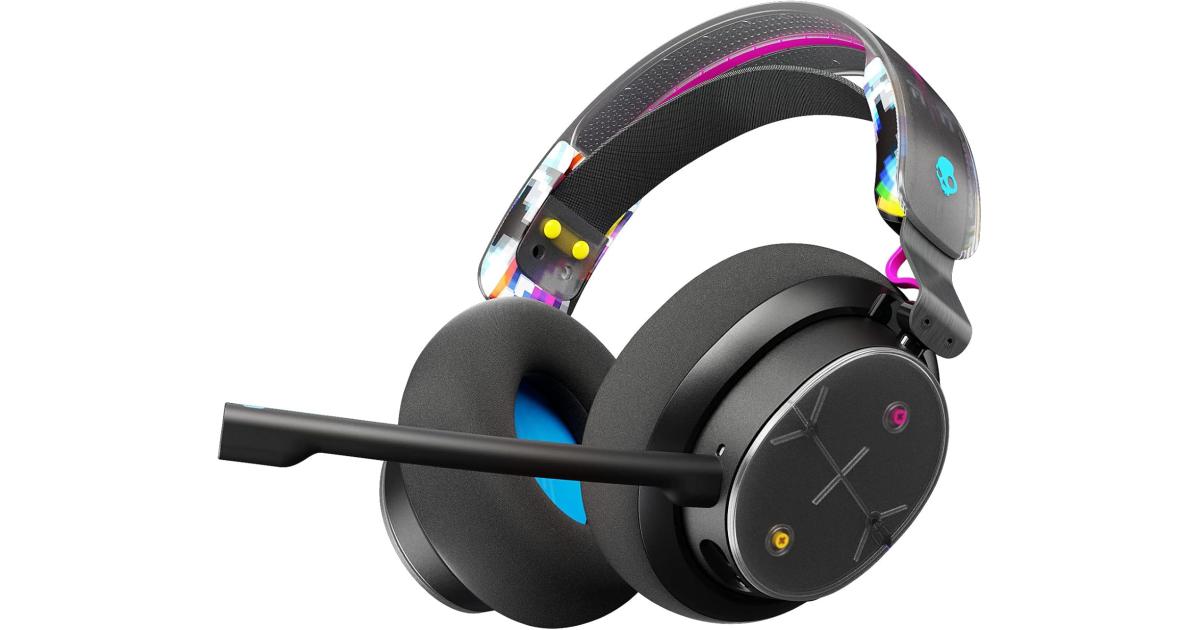 سماعة ألعاب (رأس) Skullcandy PLYR Multi-Platform Over-Ear Wireless , Enhanced Sound Perception, 24 Hr Battery, AI Microphone, Works with Xbox PlayStation and PC - Black