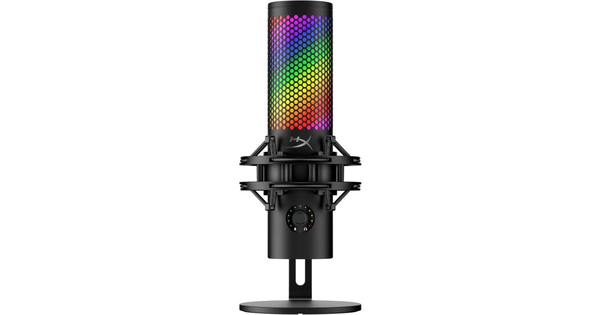 HyperX QuadCast 2 S (2024) USB Microphone, Future Ready Audio, Tap-to-Mute Sensor, Detachable Shock Mount, Dynamic Lighting Display, Mic Status LED Indicators, Black